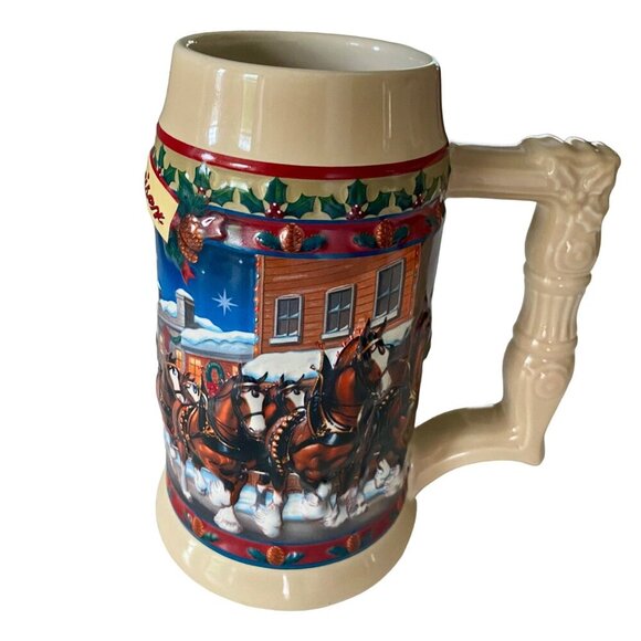 Vintage Budweiser 2003 Holiday Stein Limited Edition Ceramic Beer Mug - Picture 11 of 11